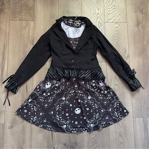 The Nightmare Before Christmas Women’s Large Dress and Corset Style Jacket Set
